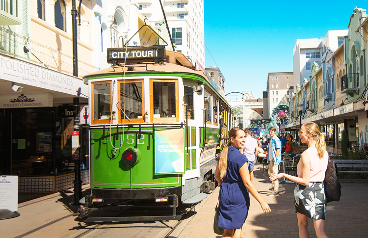 Travel by tram in Christchurch