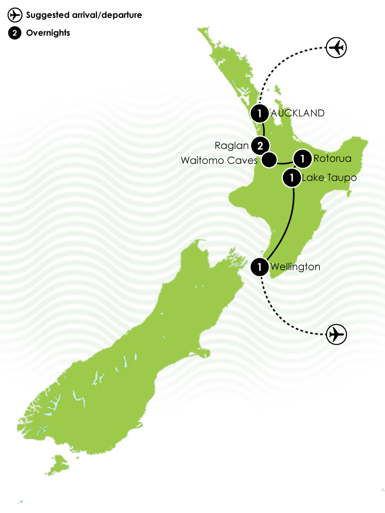 7 Day best of NZ Large Map