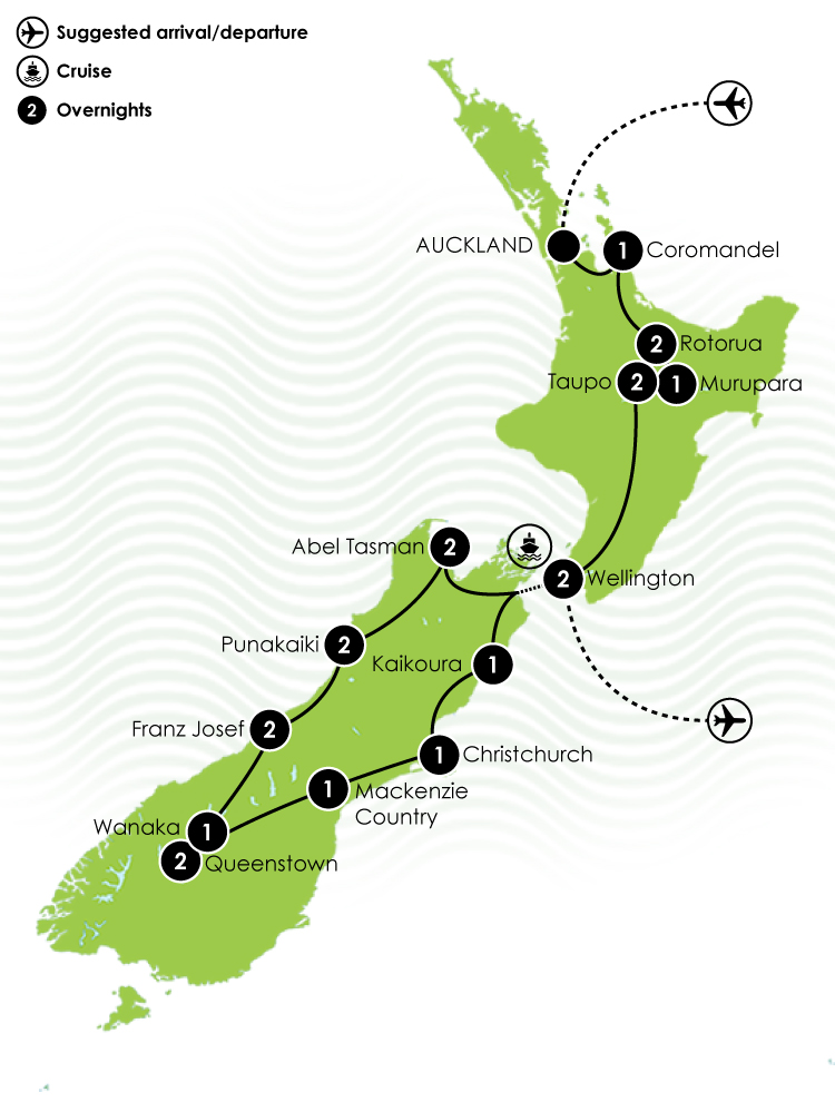 Legendary NZ Tour Large Map