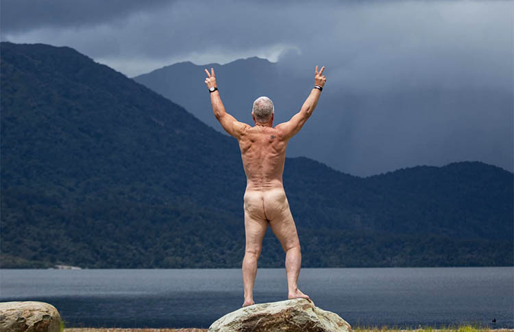 Author John Dunne isnt too shy to get his kit off in the Great NZ Outdoors