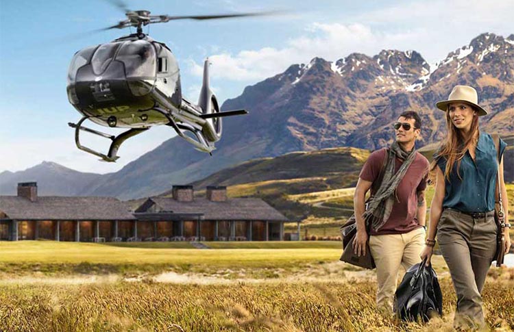 Luxury lodges with helicopter transfers in Central Otago