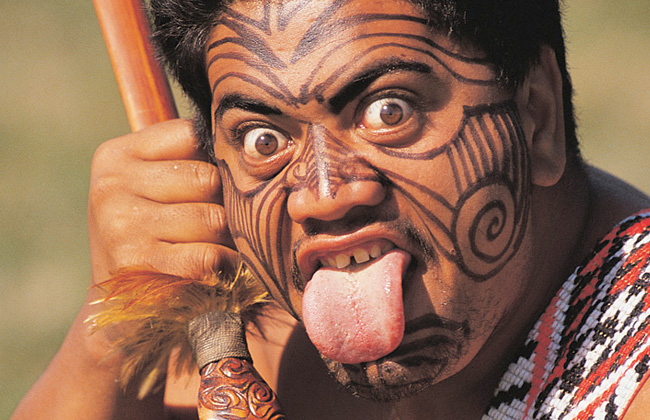 A maori man.