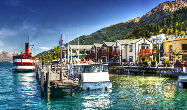 Queenstown on the lake.
