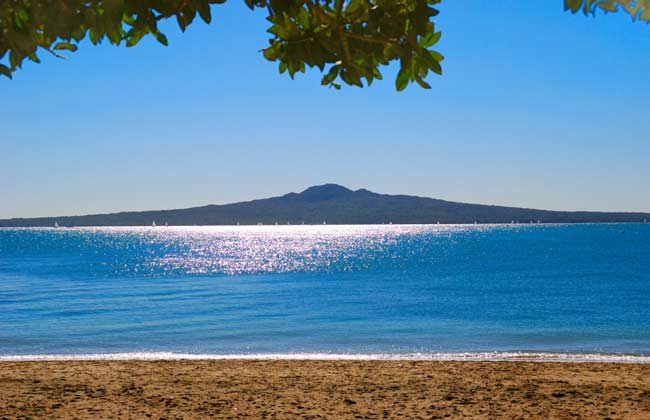 A beautiful view of Rangitoto Island.