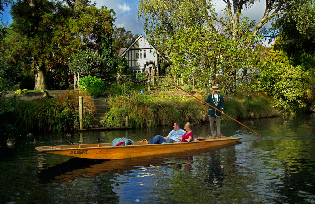 People sitting in a boat.