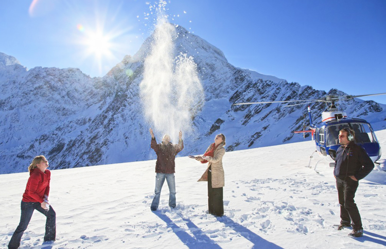 Snow Fight Fox Glacier