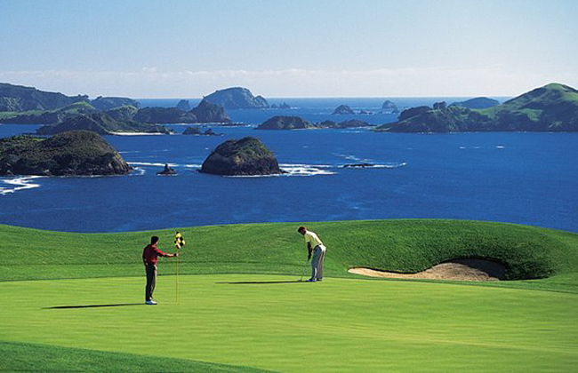 The stunning Kauri Cliffs in the Bay of Islands.