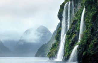Waterfalls Milford Sound