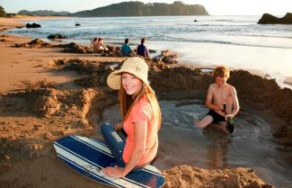 New Zealand Family Adventure Tour Hot Water Beach