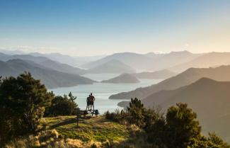 Looking over the Marlborough Sounds.