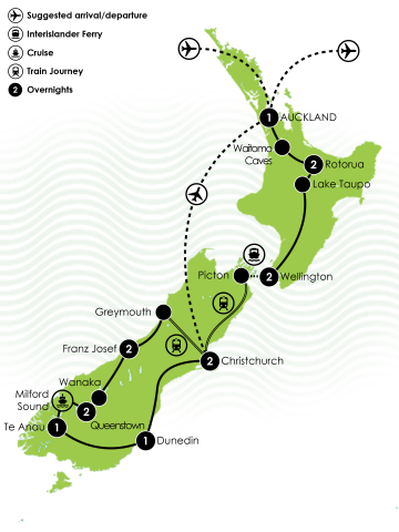 NZ Scenic Escape Large Map