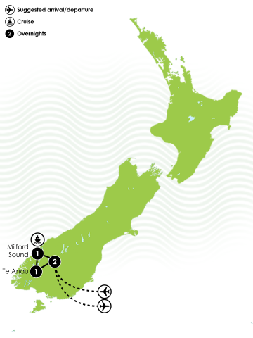 5 Day Fiordland Experience Large Map