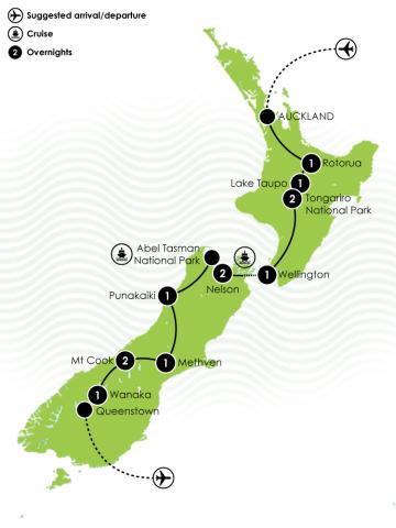 The Complete New Zealand Hiking Adventure Big Map