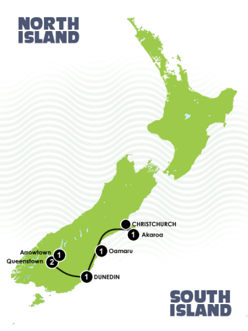 7 Day South Island Heritage Culture Tour Itinerary