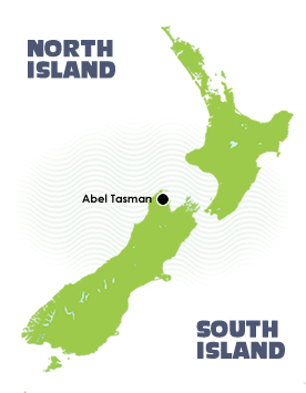 2 Day Abel Tasman Sailing Tour - Location Map