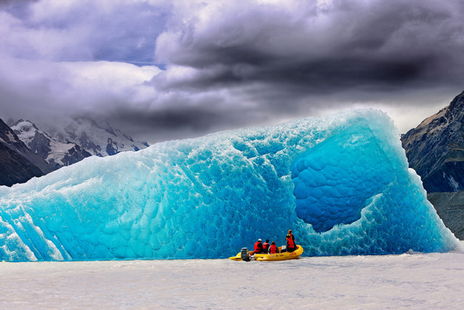 The Tasman Glacier by boat