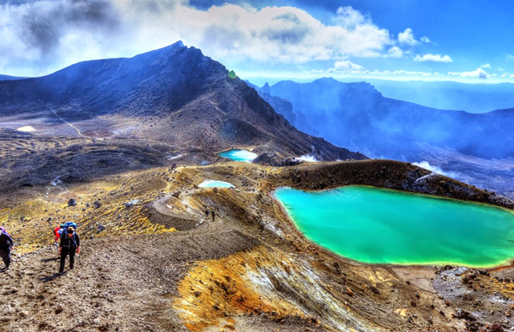 Tongariro National park with its amazing view over the mountains.