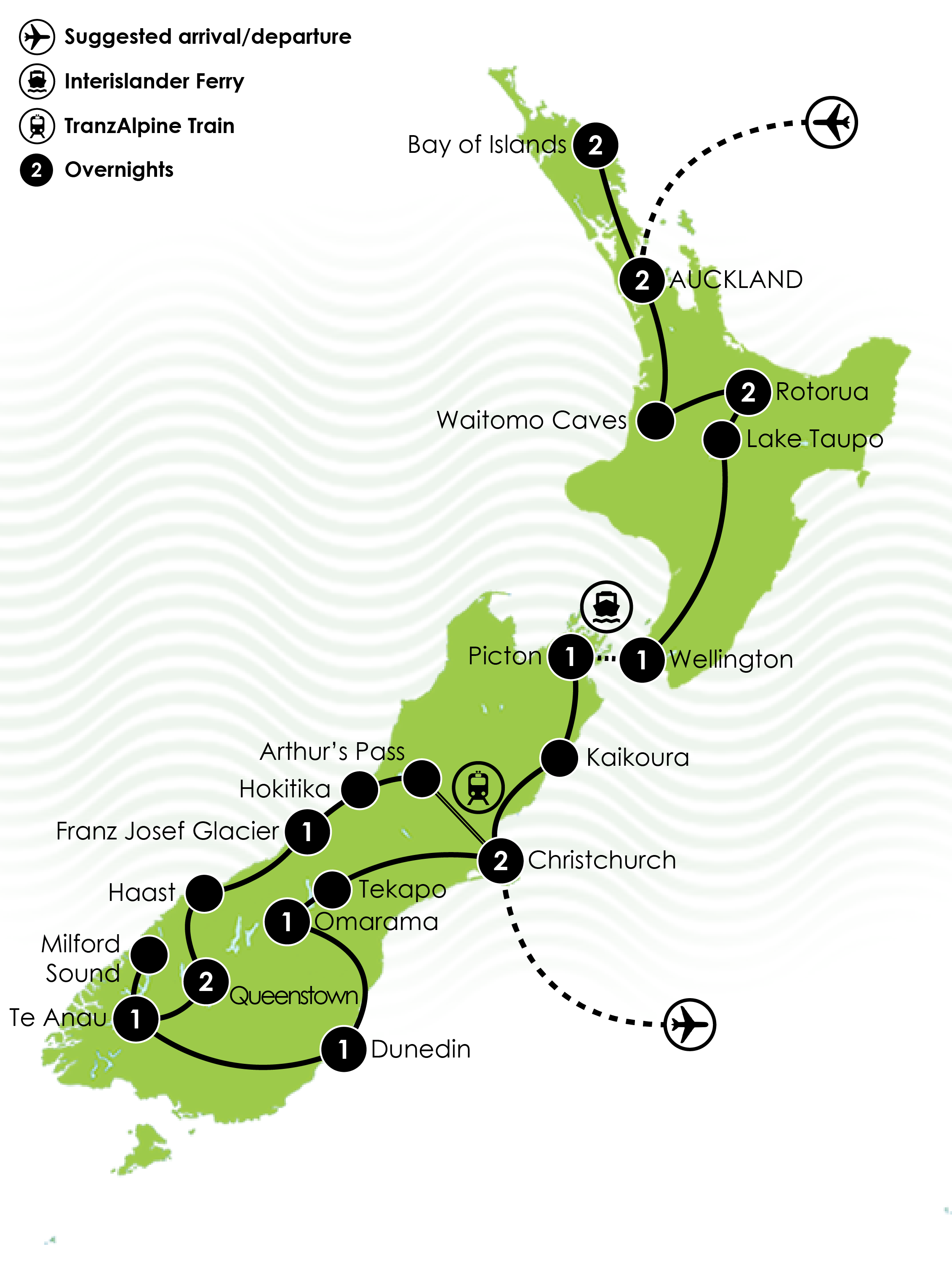 Kia Ora Tour Map