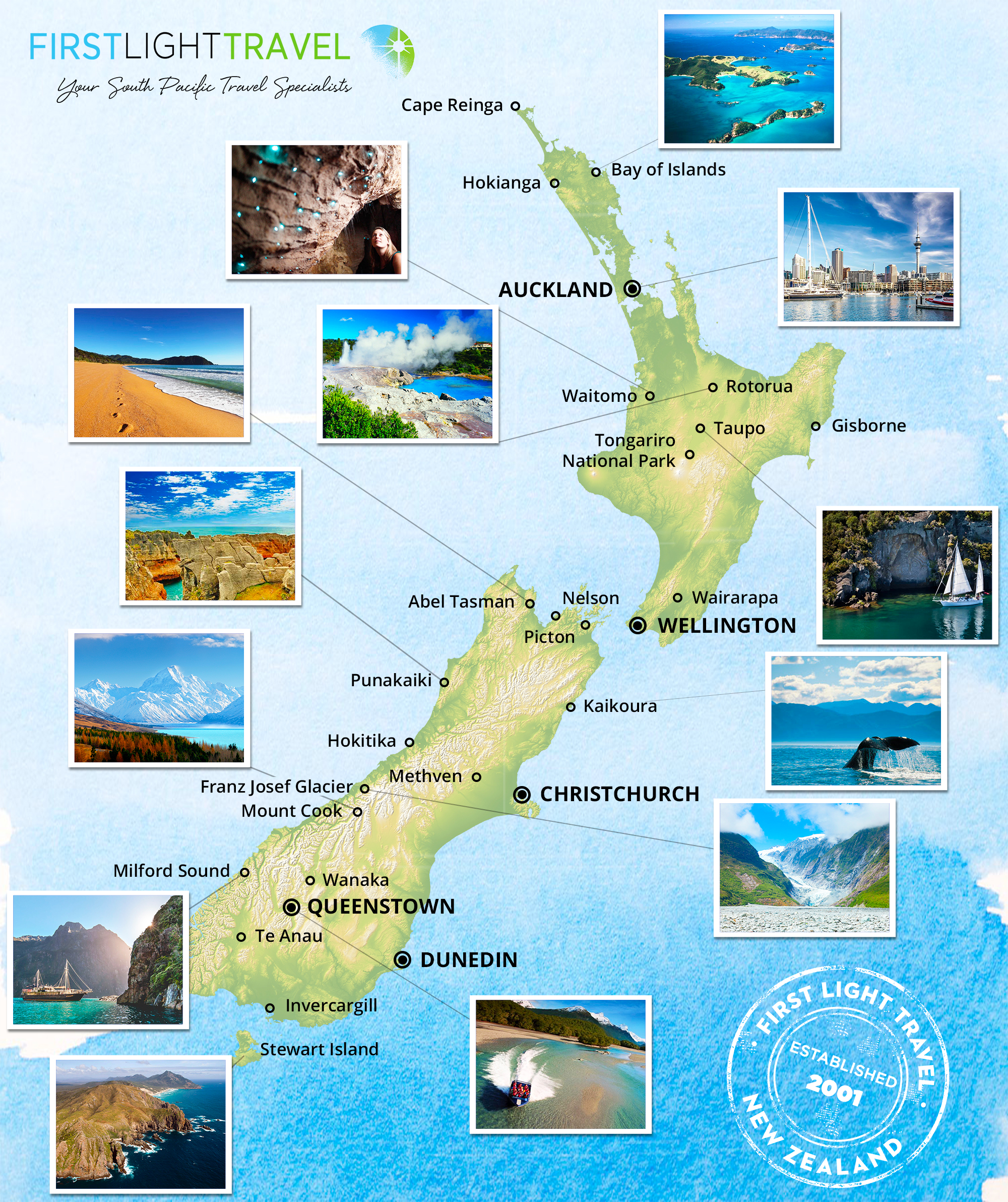 new zealand tourism map