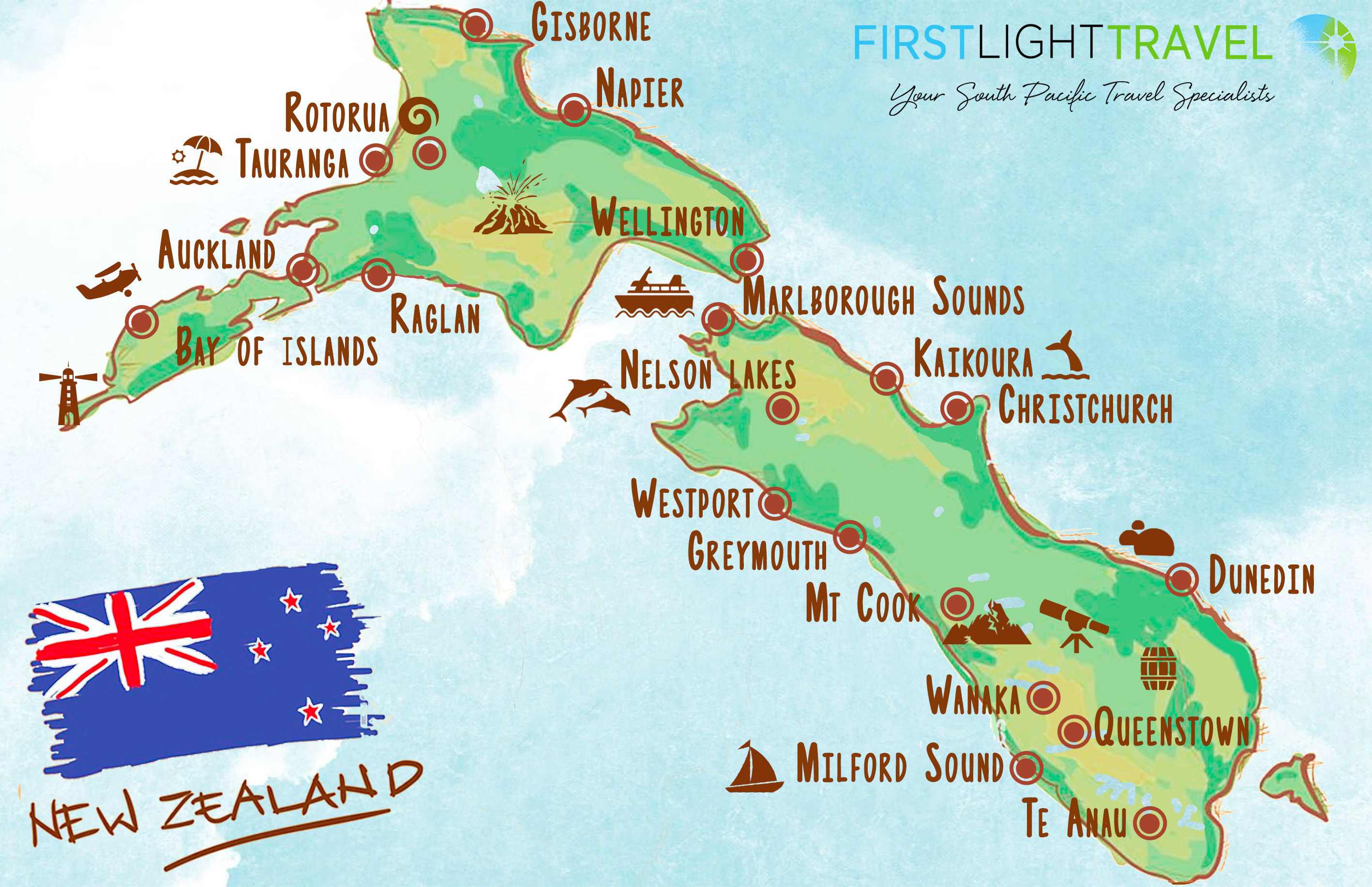 travel routes around new zealand