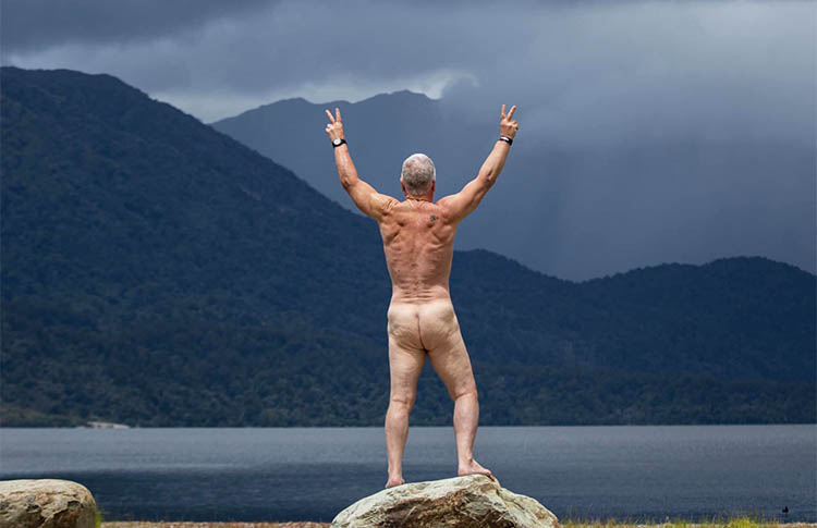 Author John Dunne isnt too shy to get his kit off in the Great NZ Outdoors