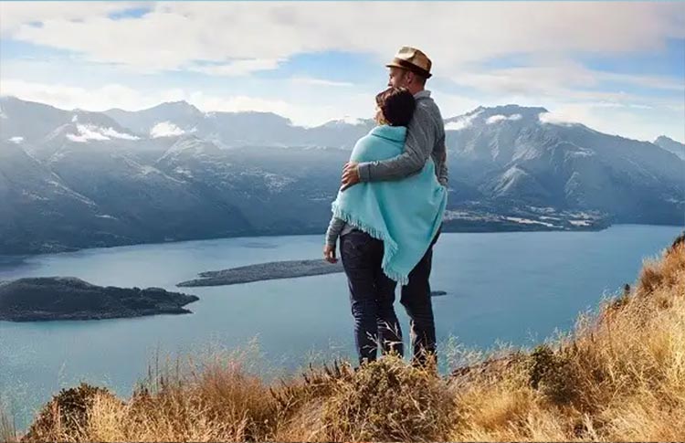 Feeling on top of the world on a New Zealand honeymoon