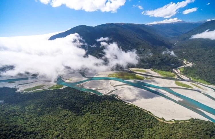Aerial view of Haast Pass