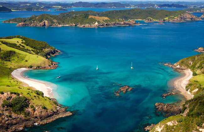 Beautiful view of the bay of Islands.