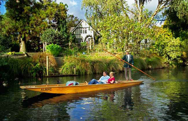 Punting on the Avon River - Christchurch