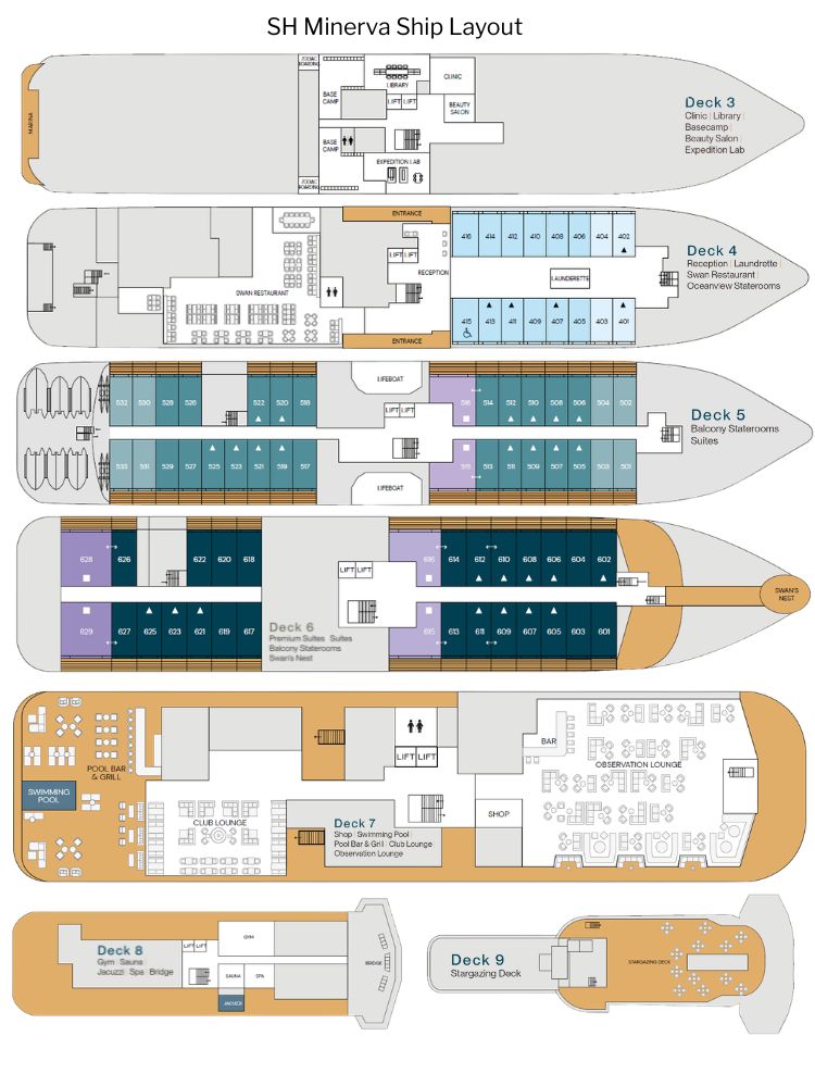 Swan Hellenic SH Minerva Ship Layout