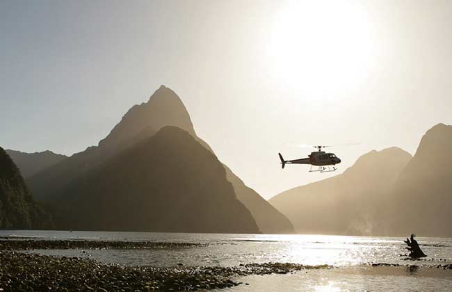 Helicopter Flight over Milford Sound.