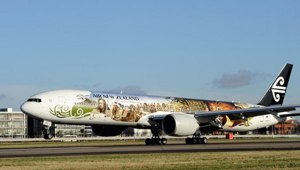 Air New Zealand's hobbit plane