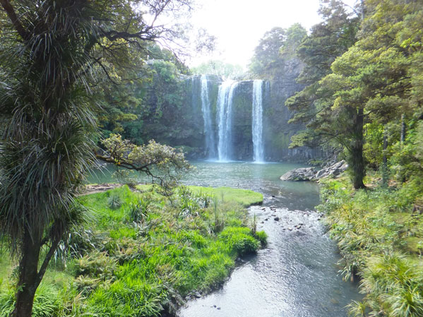a perfect view of the main waterfalls in Northland