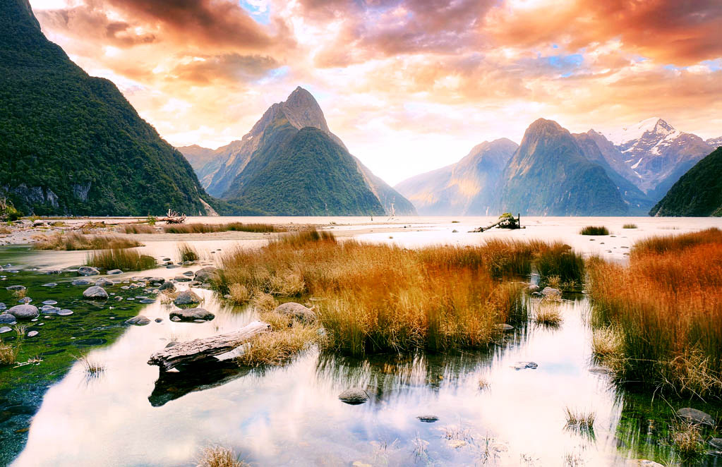 Milford Sound at Sunset