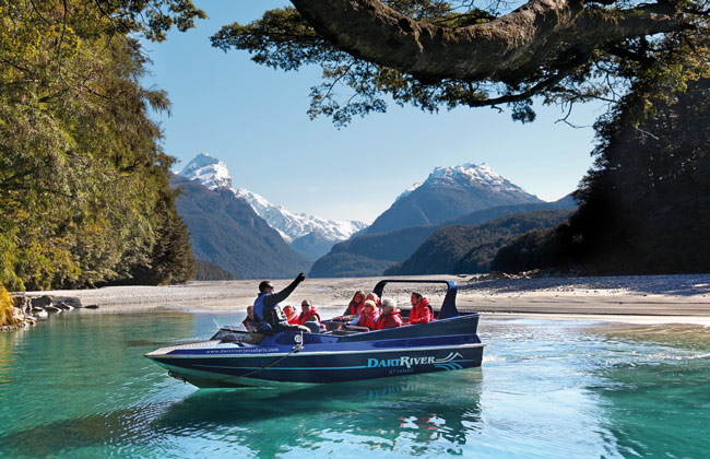 Jet boating in Queenstown.