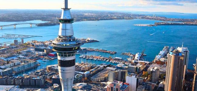 Auckland city aerial view