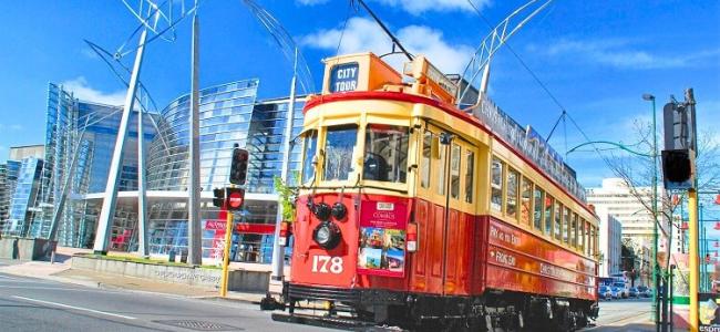 Heritage Tram in Christchurch City 