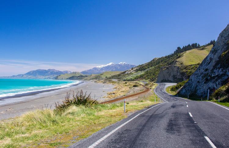 South Islands East Coast, coastal road.