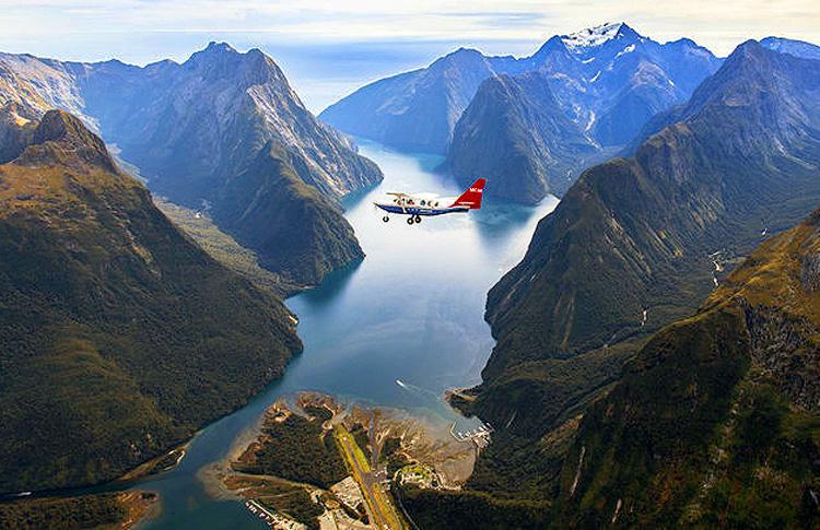 Aerial Shot of Milford Sound