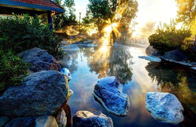 Soaking in a Spa in Rotorua