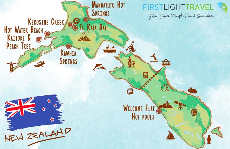 Map of New Zealand Hot Springs