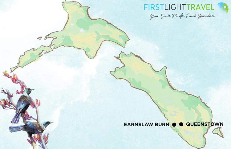 Map of Earnslaw Burn