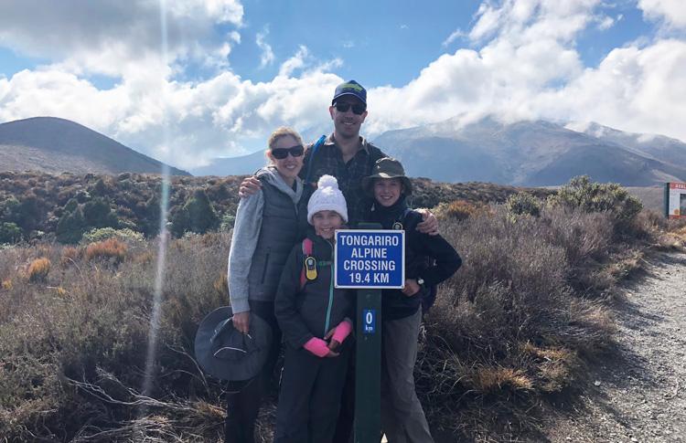 Family Hiking Tongariro Crossing