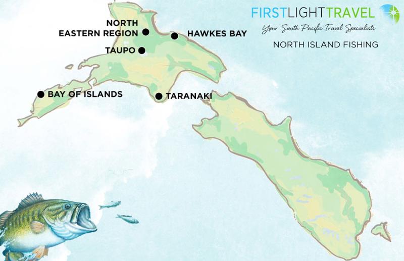 North Island Fly Fishing Map