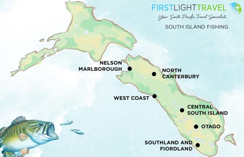 South Island Fly Fishing Map