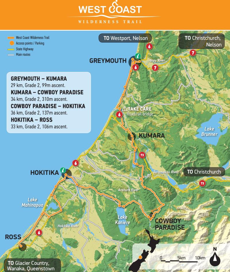 West Coast Wilderness Trail Map