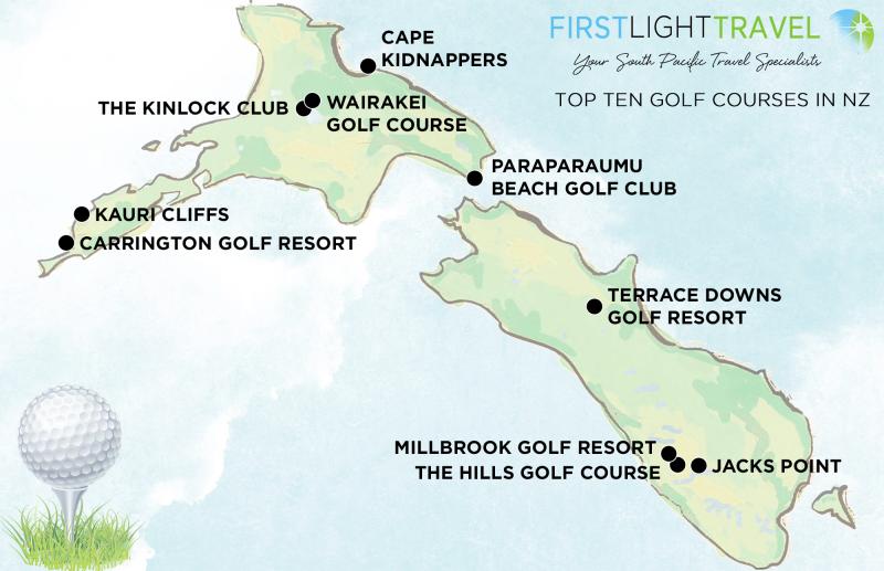 Golf Map New Zealand