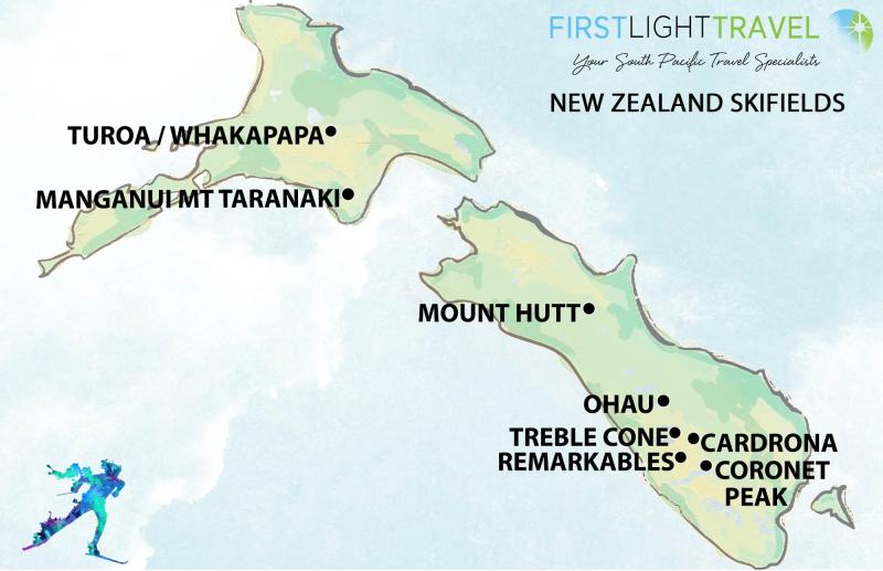 New Zealand Ski Map