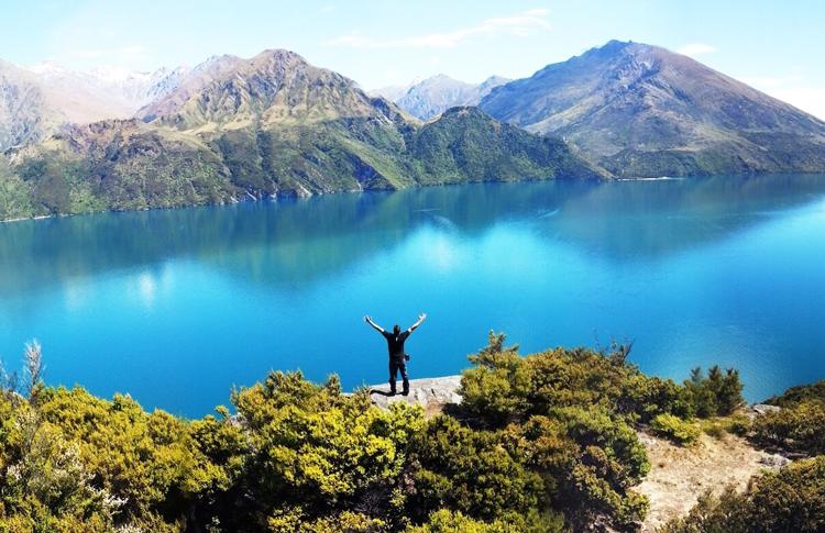 Lake Mou Waho - is an island on a lake, on lake Wanaka.