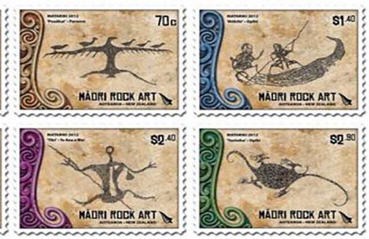Maori Rock Art Stamps